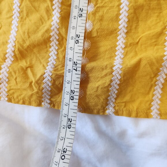 Talbots Yellow Blouse with White Dots - Picture 8 of 9